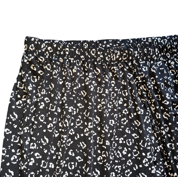 Love Ryan Womens Plus Size 2X Pull On Pants Black Leopard Wide Leg Festival - Picture 3 of 7